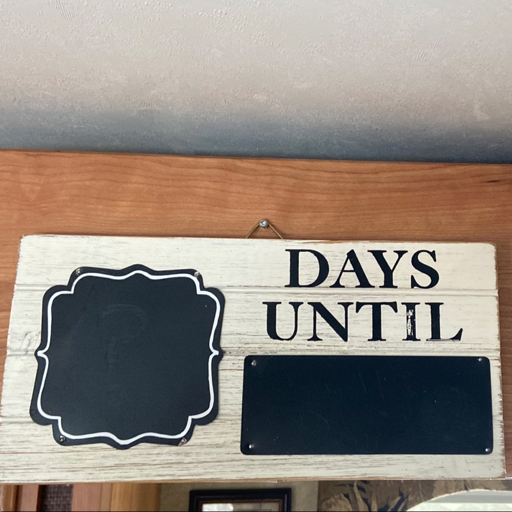 Rustic Countdown Chalkboard Sign - Picture 2 of 2